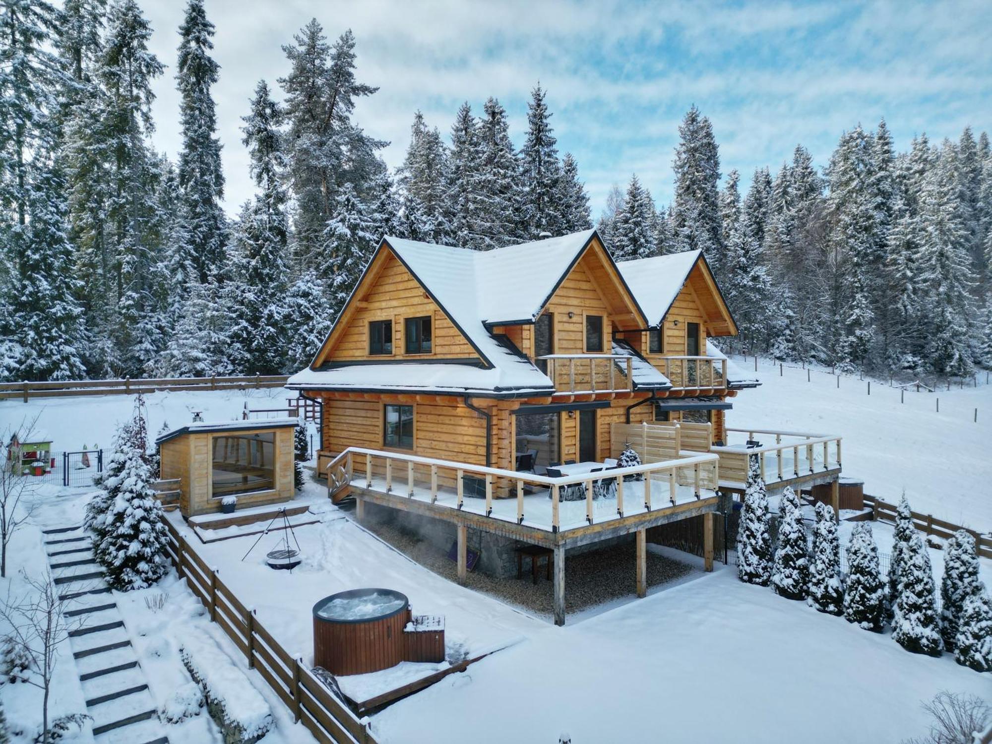 Lk Resort Lapsze Domy Z Prywatna Balia I Sauna Łapsze Niżne Exterior foto